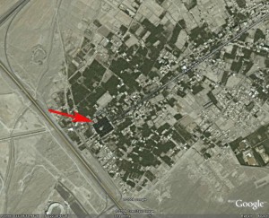 نمای هوایی محوطه تاریخی فین کاشان - گوگل ارث