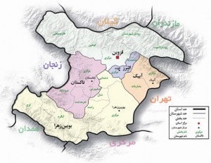 موقعیت شال در مرکز استان قزوین مشخص است